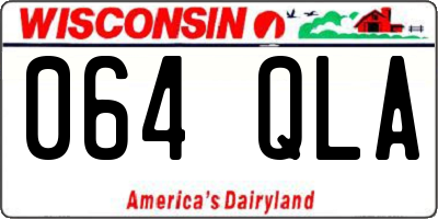 WI license plate 064QLA