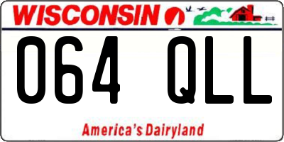 WI license plate 064QLL