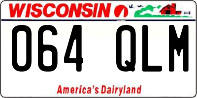 WI license plate 064QLM
