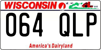 WI license plate 064QLP