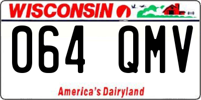 WI license plate 064QMV