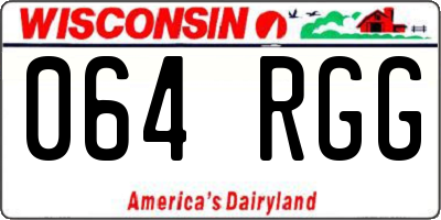 WI license plate 064RGG