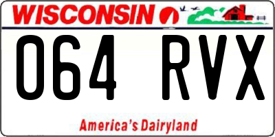 WI license plate 064RVX