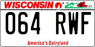 WI license plate 064RWF