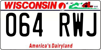 WI license plate 064RWJ