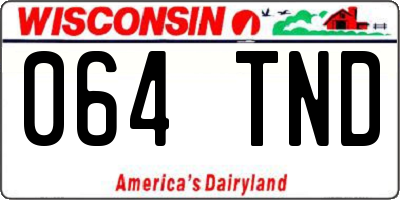 WI license plate 064TND