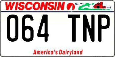 WI license plate 064TNP