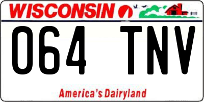 WI license plate 064TNV
