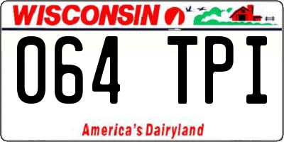 WI license plate 064TPI