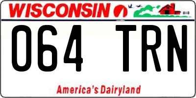 WI license plate 064TRN