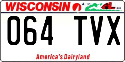 WI license plate 064TVX