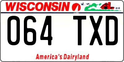 WI license plate 064TXD
