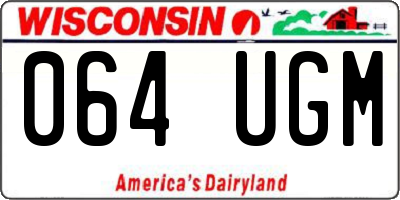 WI license plate 064UGM