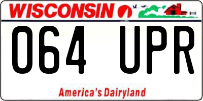WI license plate 064UPR