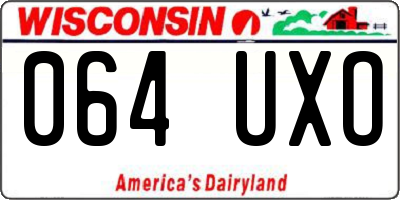 WI license plate 064UXO