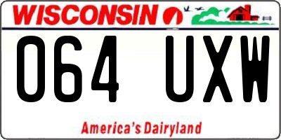 WI license plate 064UXW