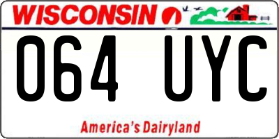 WI license plate 064UYC