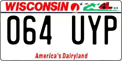 WI license plate 064UYP