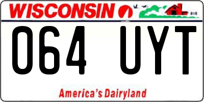 WI license plate 064UYT