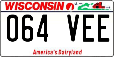 WI license plate 064VEE