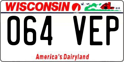 WI license plate 064VEP