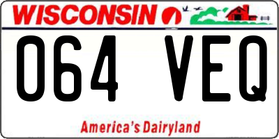 WI license plate 064VEQ