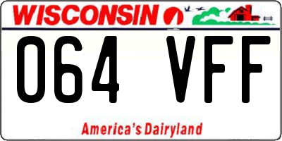 WI license plate 064VFF