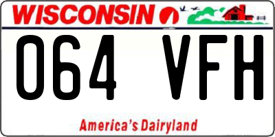 WI license plate 064VFH