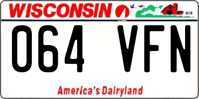 WI license plate 064VFN