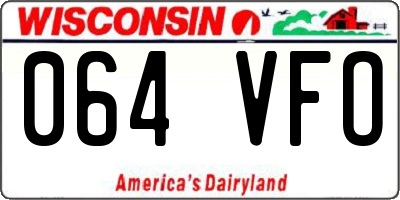 WI license plate 064VFO