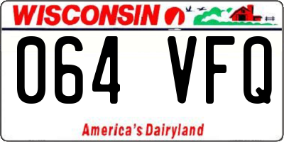 WI license plate 064VFQ
