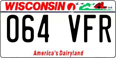 WI license plate 064VFR