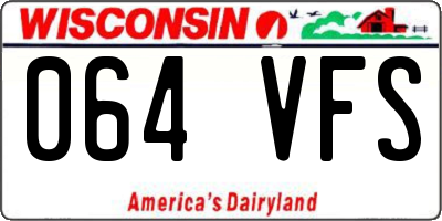 WI license plate 064VFS