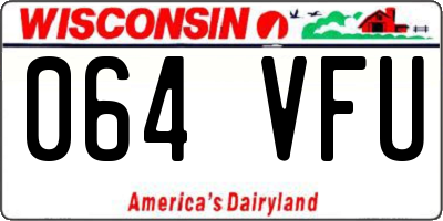 WI license plate 064VFU