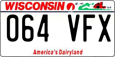 WI license plate 064VFX