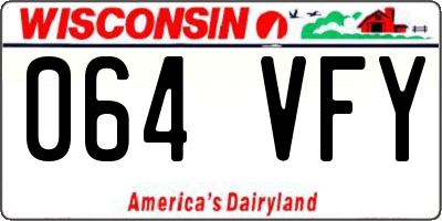 WI license plate 064VFY
