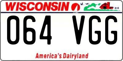 WI license plate 064VGG