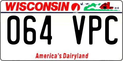 WI license plate 064VPC