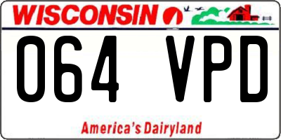 WI license plate 064VPD