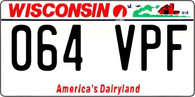 WI license plate 064VPF