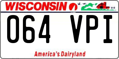 WI license plate 064VPI