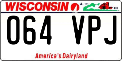 WI license plate 064VPJ