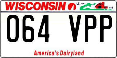 WI license plate 064VPP