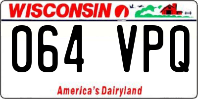 WI license plate 064VPQ