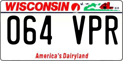 WI license plate 064VPR