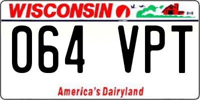 WI license plate 064VPT