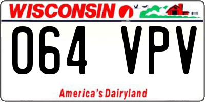 WI license plate 064VPV