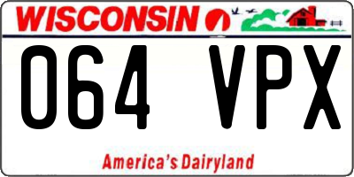 WI license plate 064VPX