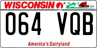 WI license plate 064VQB