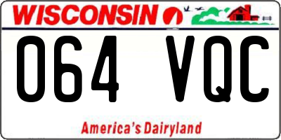WI license plate 064VQC